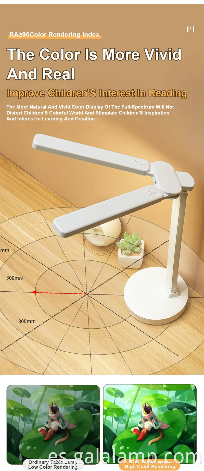 Lámpara de escritorio plegable plegable de control táctil inteligente para la oficina en casa